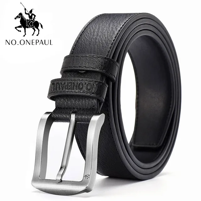 Z222 Black 3.3CM Нет. ONEPAUL Для мужчин ремень высокое качество корова натуральная кожа класса люкс мужской ремни для новая модная классическая, винтажная пряжкой - Цвет: Z222 Black 3.3CM