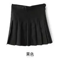 Школьная форма с высокой талией для девочек трапециевидная мини теннисная плиссированная Беговая Женская одежда для девочек - Цвет: SAME TO PICTURE