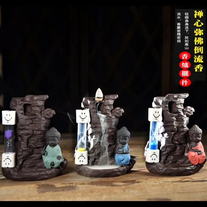 

2019 Encens Humidifier The New Young Monk Ceramic Backflow Censer Sand Leakage Incense Burner Manufacturers Selling Wholesale