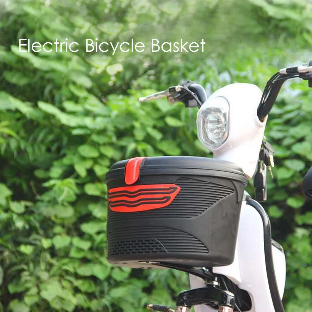 Передняя рама для электрического велосипеда, автомобильная корзина для горного велосипеда, специальная пластиковая корзина для хранения с замком для корзины