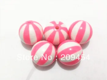 

(Choose Size First) 12mm/16mm/20mm Pink Acrylic Watermelon Beads