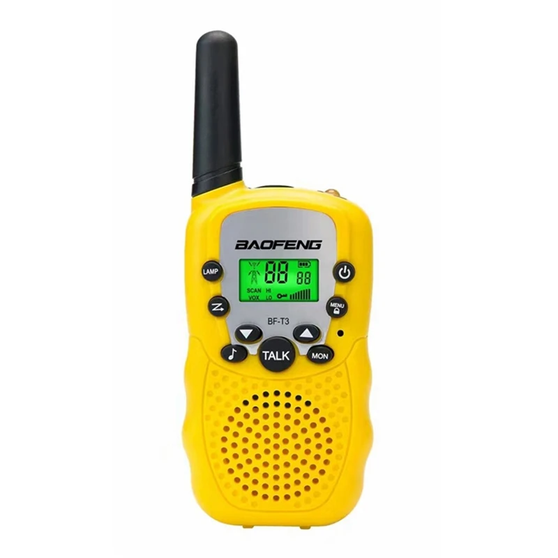 2 Pcs Baofeng BF-T3 UHF462-467MHz 8 قناة المحمولة اتجاهين 10 النغمات المكالمات جهاز الإرسال والاستقبال اللاسلكي للطفل راديو اسلكية تخاطب