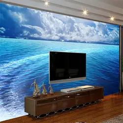 Beibehang 3D обои home decor фото фоновая фотография Синий Морской пейзаж badroom офис отель большие настенные murals-3d