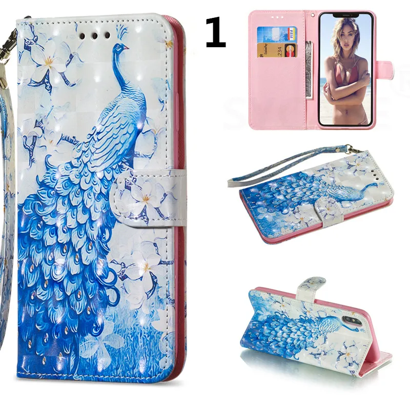 1 SYCASE 3D окрашенный животный цветок кобура для iPhone 6 6s Plus 7 8 plus X Xs max Xr чехол-подставка антидетонационный чехол для женщин - Цвет: 1