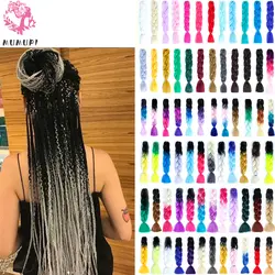 MUMUPI Женская мода 100 г/упак. 24 дюйма Kanekalon Jumbo Braid волос косы с крючком Однотонная одежда выражение плетение волос головные уборы