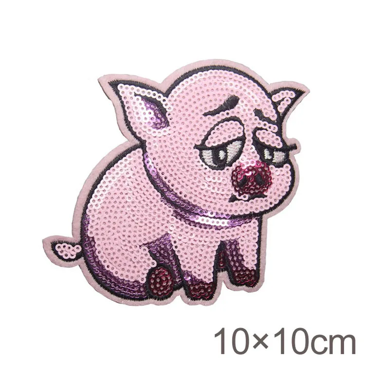 Animals Heat-Sensitive Embroidered Patches for Clothes Ananas Clothing Patch Star Thermo Stickers (9)