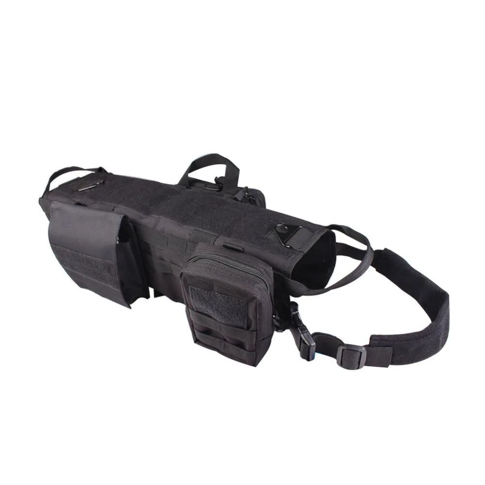 

Tactical outdoor dog dress dog tactics the MOLLE vest including accessory bag K9 chest straps dog dress suit