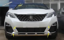 Более моды для Peugeot 3008 3008gt 2017 2018 ABS спереди глава туман Foglight лампы век бровей Обложка отделка 2 предмета