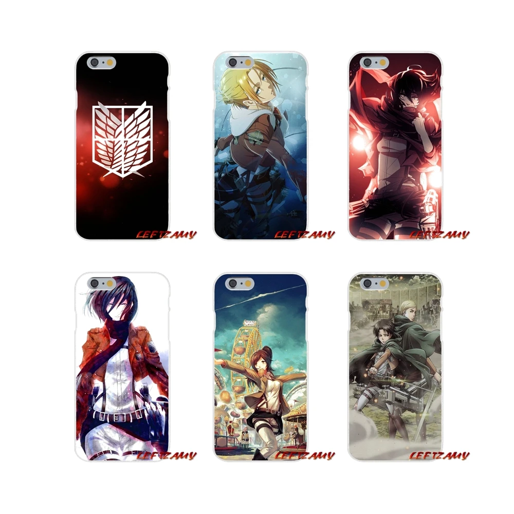 Accessories Phone Shell Covers For iPhone X XR XS MAX 4 4S 5 5S 5C SE 6 6S 7 8 Plus Attack On Titan logo anime | Мобильные телефоны