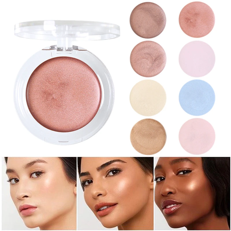 

Dropship 1pc Three-dimensional Highlighter Face Brightening Powder Shimmer Waterproof Long Lasting Highlighter Cosmetics TSLM2