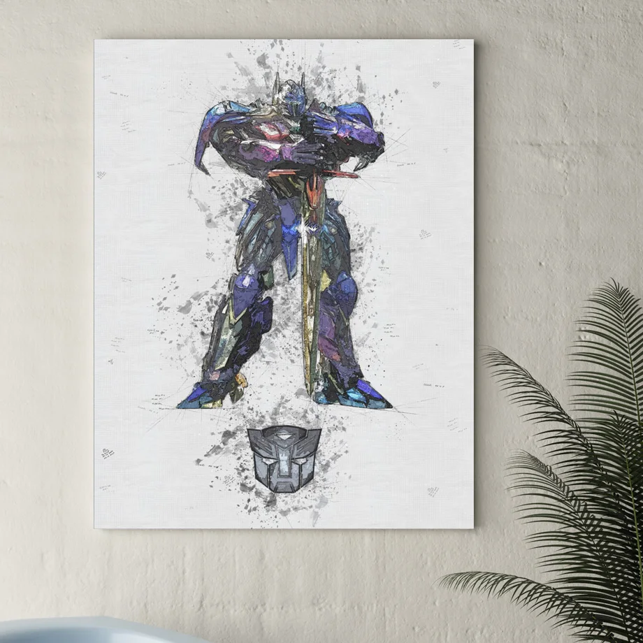 

Autobots Optimus Prime Bumblebee Ironhide Nordic Poster Art Prints Wall Art Canvas Painting Wall Pictures For Living Room Decor