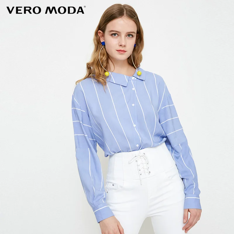 

Vero Moda 2019 spring new irregular stripe pattern casual shirt | 318205523