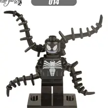 HAO gao Le 100 шт. Супер Герои Веном капитан Бэтмен Американский конструктор собрать строительные блоки игрушки Детский подарок XH 014