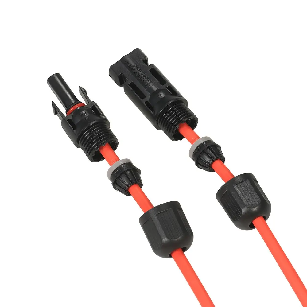 1 пара 30 футов Черный & 30 футов красный 12AWG Панели солнечные провод удлинительного кабеля с MC4 мужского и женского разъем