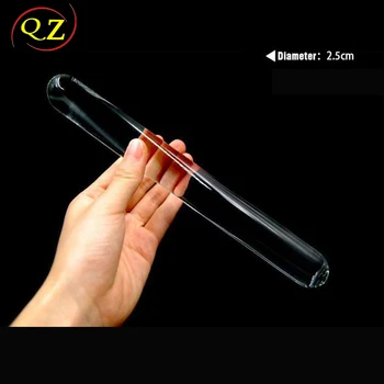 23cm Double heads butt plug glass dildo and Clean and sanitary Huge glass dildo Crystal anal Anal beads fake gay sex toys 6
