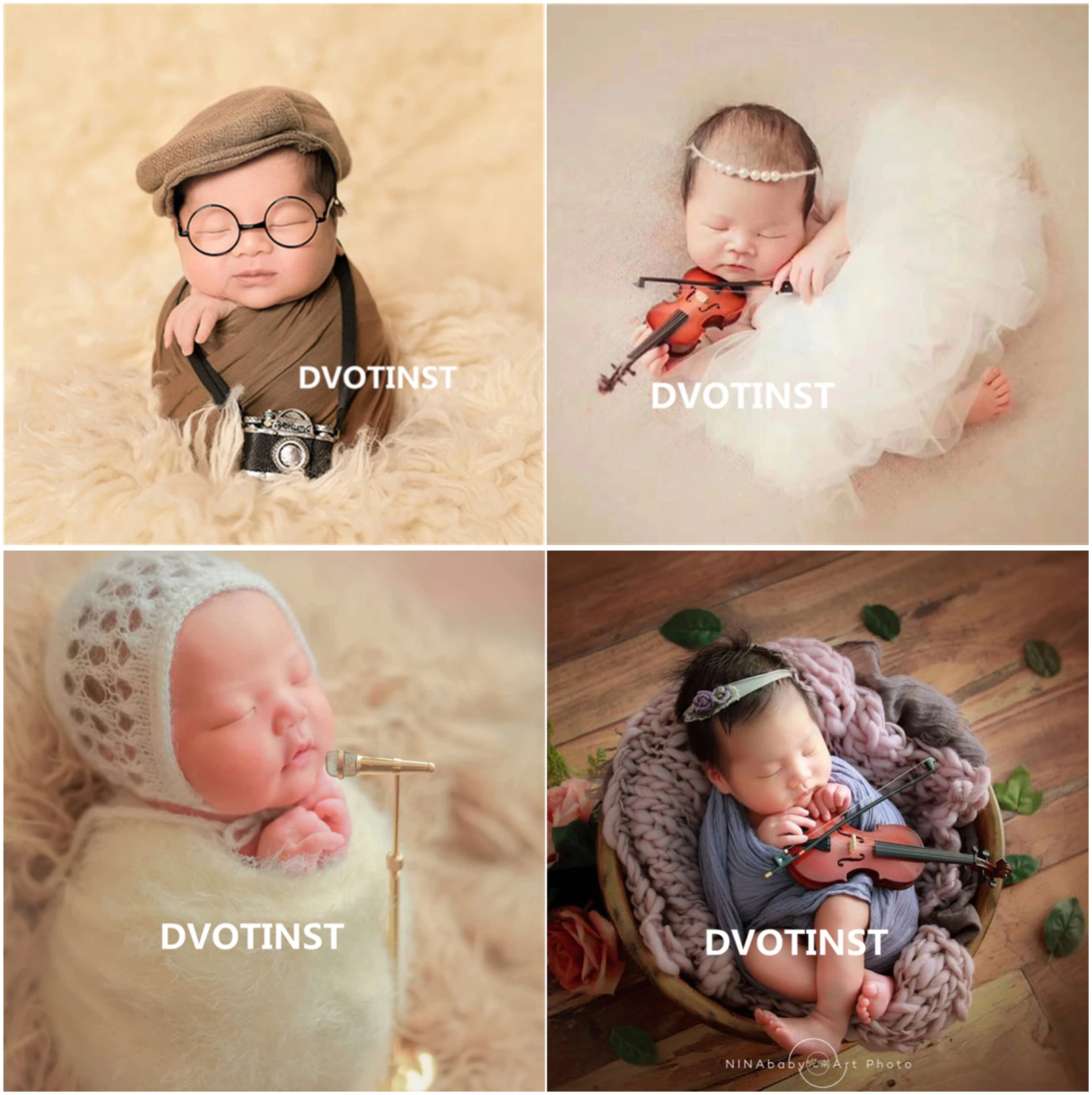 Реквизит для фотосъемки новорожденных Dvotinst музыкальный инструмент Bebe студия