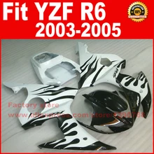 Motor parts for YAMAHA R6 fairing kits 2003 2004 2005 white black YZF R6 fairing 03 04 05 body kit V915