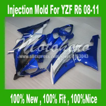 

Injection fairing for Yamaha YZF R6 2008 2009 2010 2011 YZF R6 08 09 10 11 YZF 600 R6 08 09 10 11 fairings kit Blue white #22JJ