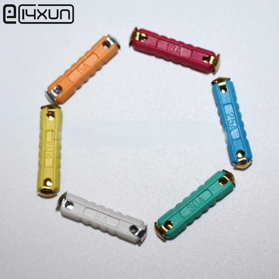 30pcs 6*25mm 5A 8A 16A 20A 25A 30A Car / Auto Fuse,EU Automotive Fuses