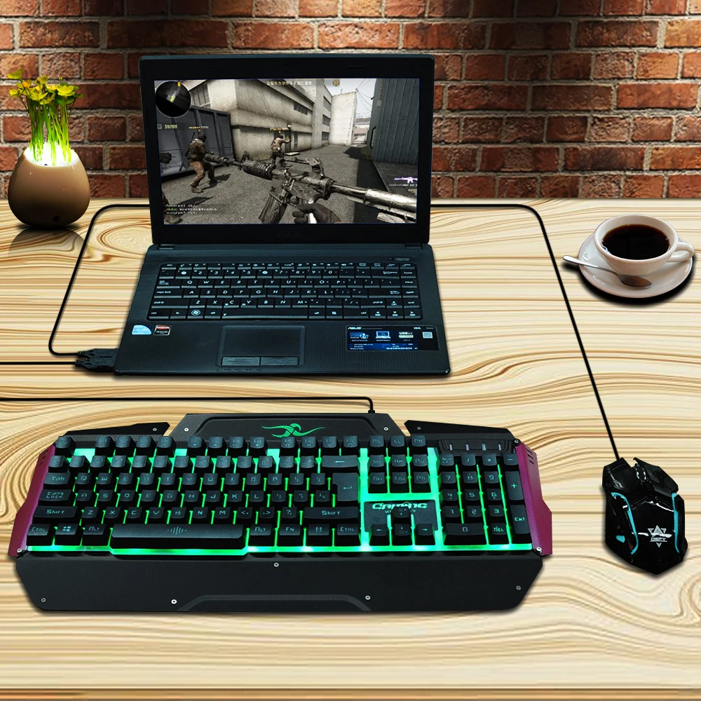 DeepFox проводная светодиодная мультимедийная эргономичная Usb игровая клавиатура