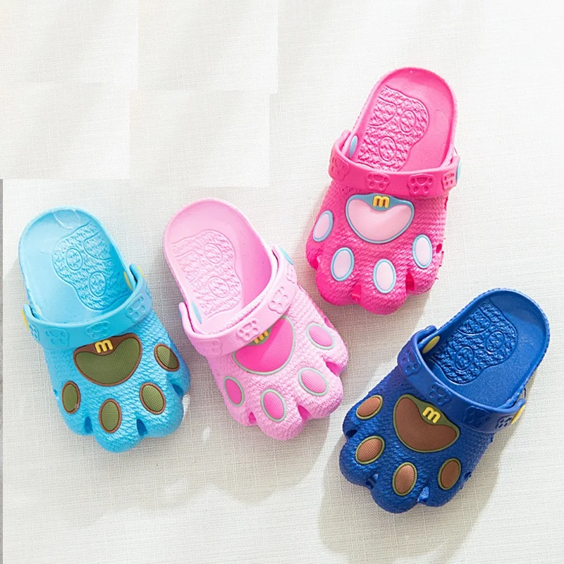 

kids Sandals Toddler Cool Slippers Cartoon Infant Baby Boys Girls Sandals Summer Non-slip Bathroom Beach Hole Shoes
