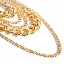 Gold Color Multi Layer Chain Necklace