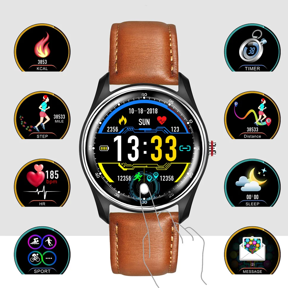 Hamswan MX9 ECG+ PPG Смарт-часы с сенсорным экраном HRV отчет сердечного ритма кровяное давление IP68 Водонепроницаемые Смарт-часы для плавания для мужчин и женщин