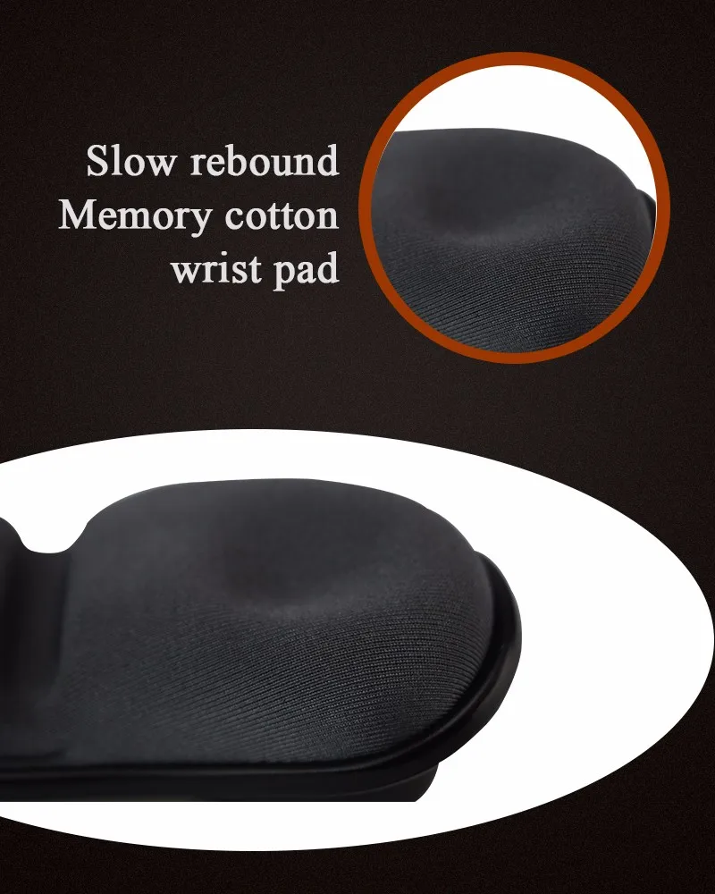 Anti-Skid Memória Espuma Mouse Pad, Suporte Mousepad,