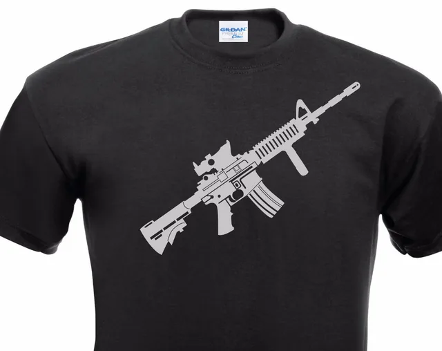 2018 Fashion Graphic design T Shirt M4 A1 Sturmgewehr Karabiner M16 ...