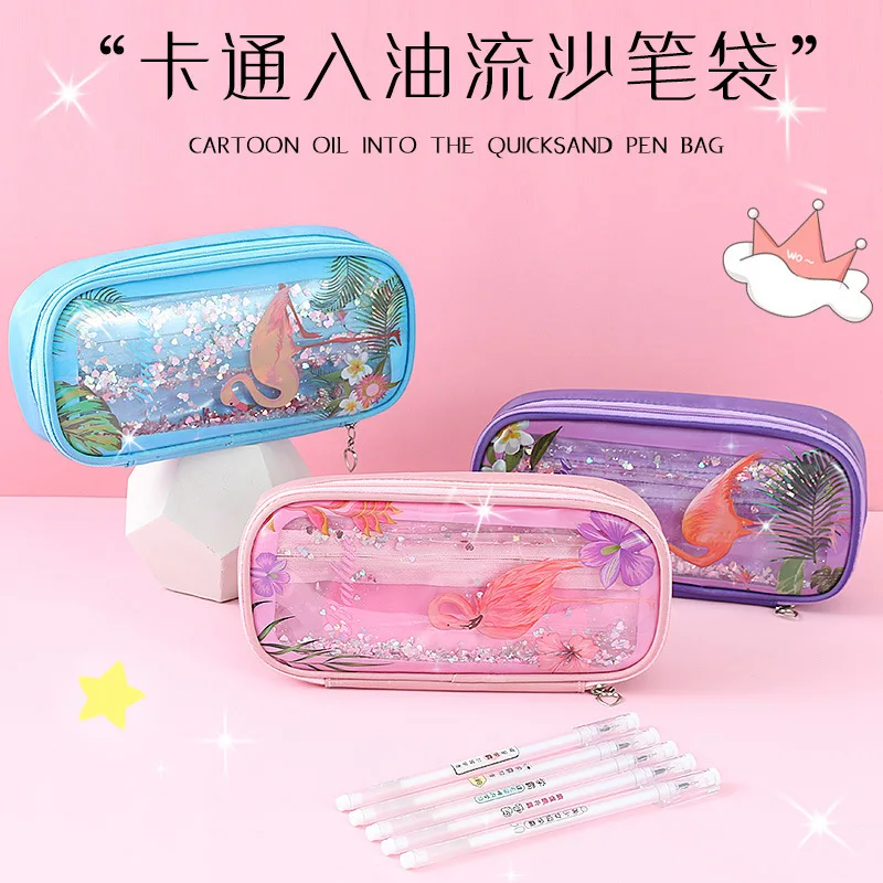 ① 1 шт. / 1 лот Шт. Kawaii Пенал Мультфильм нефтяной песок Estuches Школа Карандаш Коробка Пенал ✔