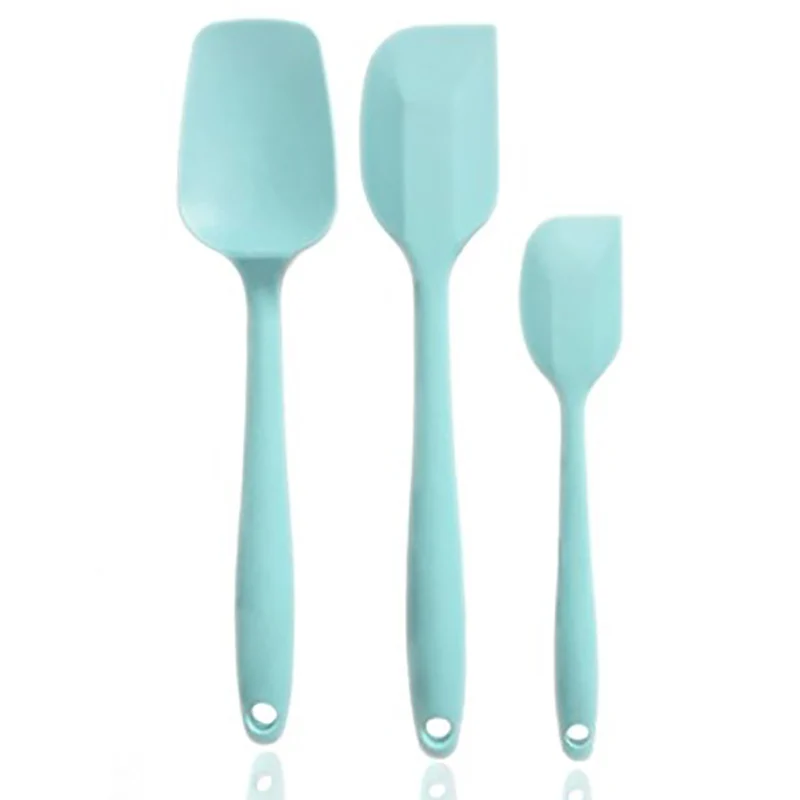 

3-Piece Silicone Spatula Set - 600°F Heat Resistant Non Stick Kitchen Spatulas for Cooking and Baking -Steel core reinforced