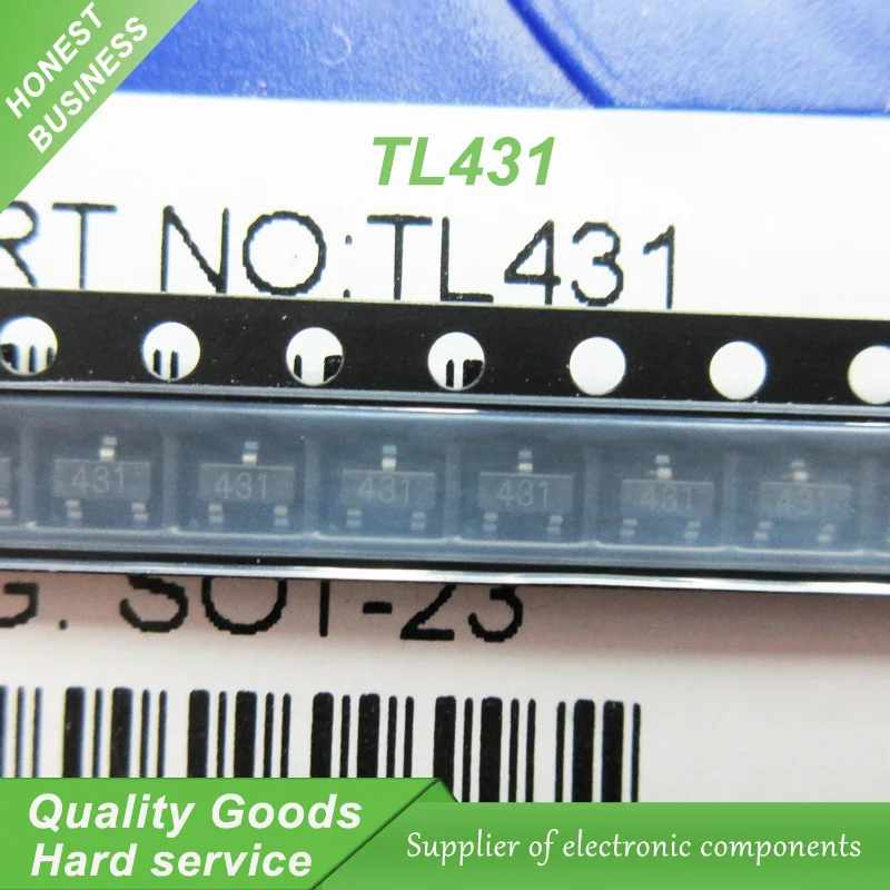 

100pcs TL431A TL431 431 SOT23-3 Voltage References Adjustable Precision Shunt Regulator new original
