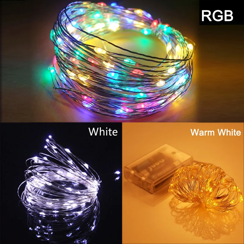 10M Waterproof 110V/220V 100 LED holiday String lights for Christmas Festival Party Fairy Colorful Xmas LED String Lights