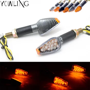 

Motorcycle Turn Signal Light Flexible 12 LED Turn Signals Indicators for Yamaha MT07 MT09 YZF R3 XJR1200 XJR400 XJR130 FZ1 Fazer