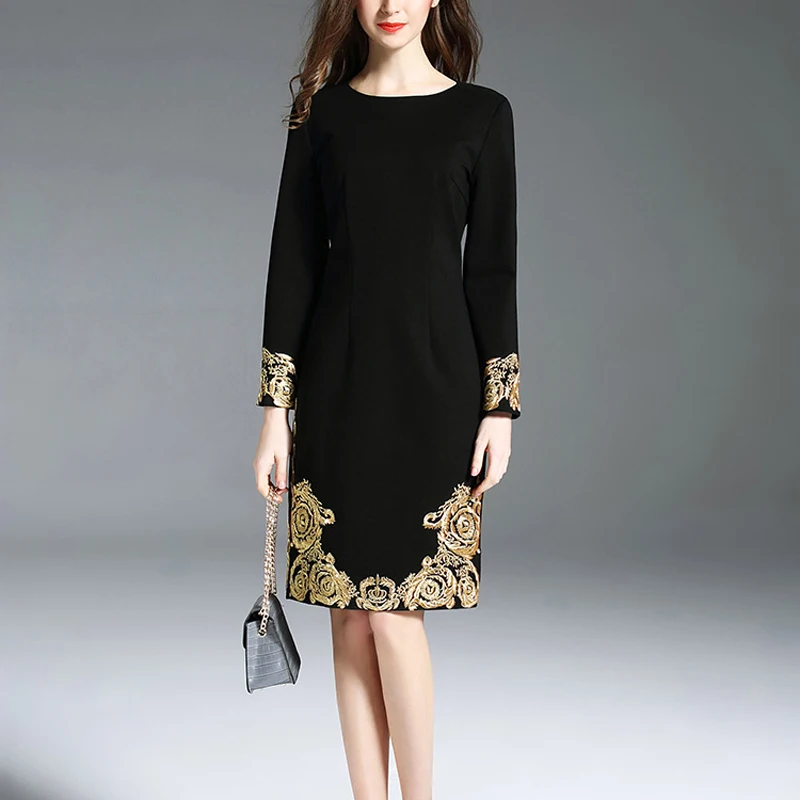 black winter gown