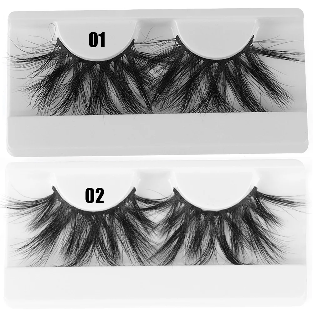 

1 Pair 6D Mink False Eyelashes 30MM Long Dramatic Wispy Fluffy Multilayer Eyelashes Criss-cross Mink Lashes Handmade Eyelash