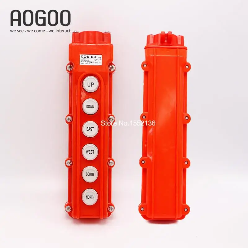 COB-63(CLD 63) Waterproof Hoist Crane Pendant Control Station Push Botton 6 Buttons/Switch Ways Romate | Обустройство дома