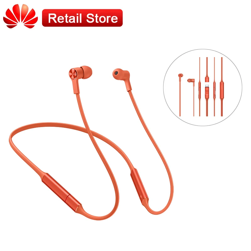 

Huawei FreeLace Sport Earphone HiPair Bluetooth Wireless Headset Magnetic Switch Fast Charge Memory Metal Cable 120mAh