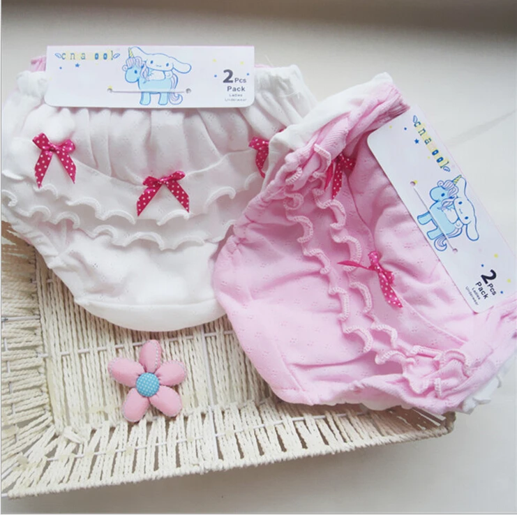 

Cotton Girls Bowknot Breathable Agaric Side Baby Pants Briefs Bread cCildren Underwear Kids Clothing Accessories