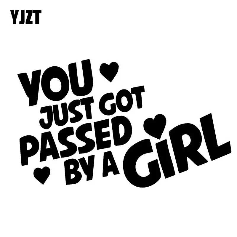 YJZT 13 5 см * 8 1 наклейка с надписью пройденная через A GIRL смешная виниловая на