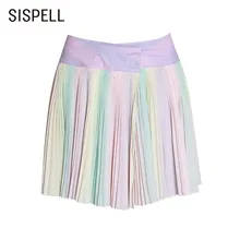 SISPELL летняя Милая высокая эластичная юбка с тонкой талией для женщин, мини хит цвета, плиссированные женские юбки, модная новинка