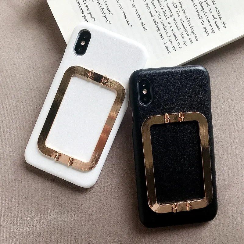 IMIDO сплошной цвет квадратный чехол-подставка для телефона для Iphone X XS XR XS Max 6 6S 7 8 Plus закаленное стекло крышка с кольцом-держателем