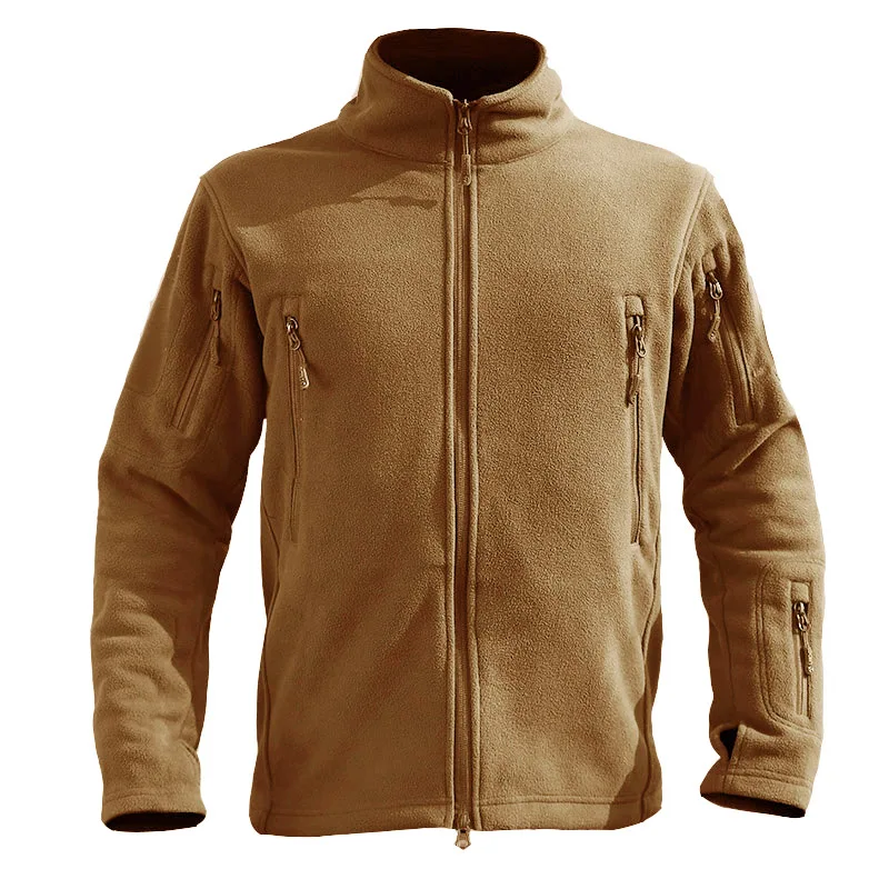 TACVASEN, Весенняя Военная флисовая куртка, Мужская теплая тактическая куртка, Теплая мужская куртка, пальто, осенняя армейская верхняя одежда, TD-QZJL-010 - Цвет: Sand