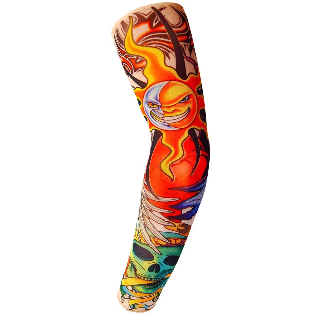 Новый дизайн унисекс солнцезащитный крем Временные татуировки рукава для боди-арта чулки скольжения аксессуары один размер