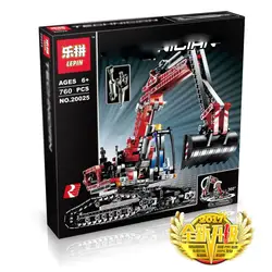 LEPIN красный экскаватор набор Lepin 20025 760 шт. техника серии детские строительные блоки кирпичи Мальчики развивающие игрушки модель 8294 20079