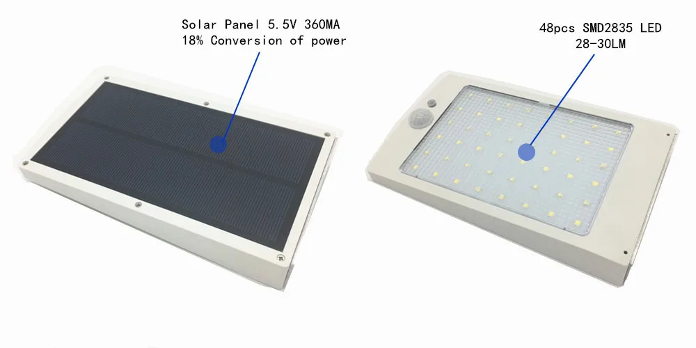 48 Светодиодный Солнечный свет супер яркий солнечный датчик движения свет Всепогодный Солнечный свет открытый беспроводной Солнечный свет