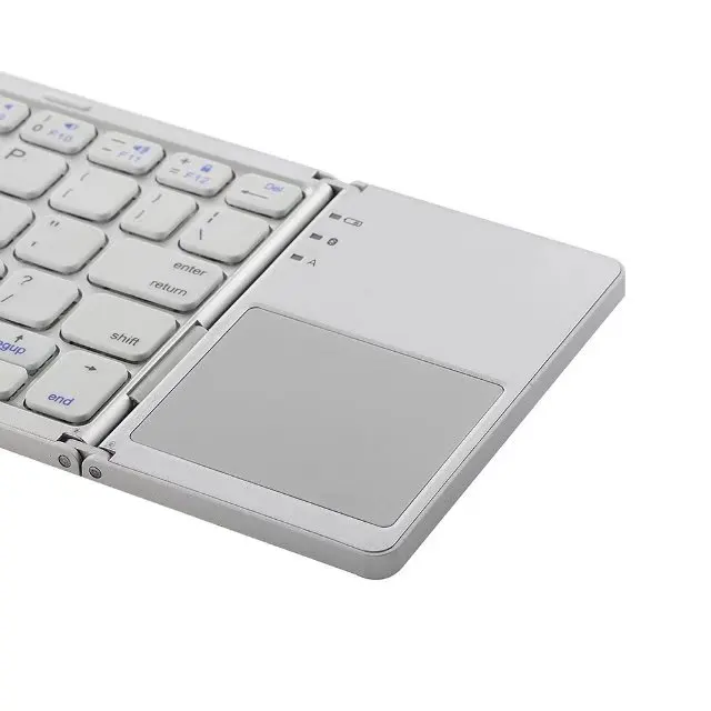Folding Touch Wireless Bluetooth Keyboard Aluminum Foldable Universal Travel Keypad for iphone ipad PC tablet samsung amazon 1__ICO4666 (13)
