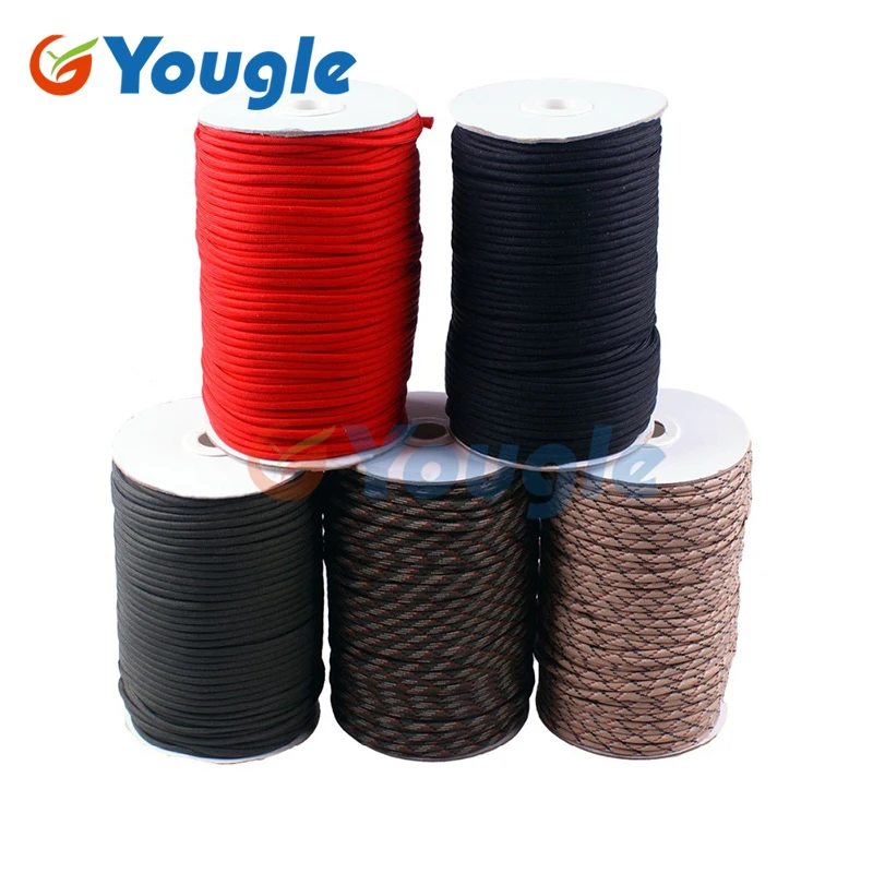 YOUGLE 320 قدم بكرة 550 Paracord المظلة الحبل الحبل حبل مل المواصفات النوع الثالث 7 ستراند كور