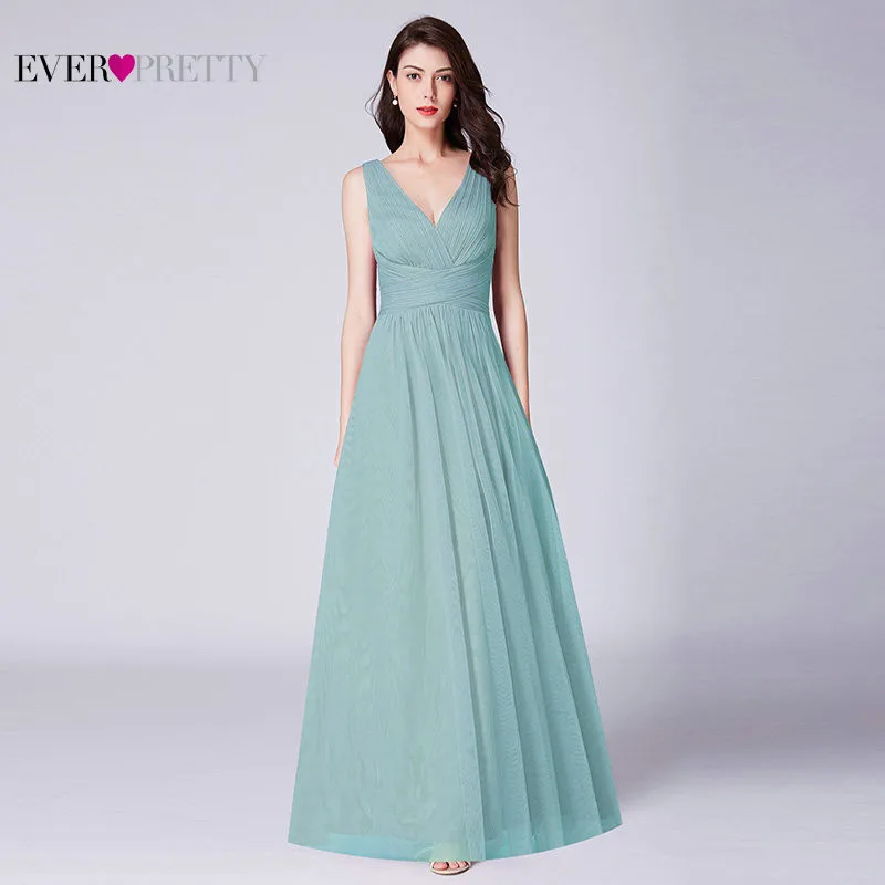 Burgundy Bridesmaid Dresses Wedding Ever Pretty New Summer 7 Styles Sparkle Blush Pink Wedding Guest Gowns Vestido Madrinha - Цвет: EP07526DB Tulle