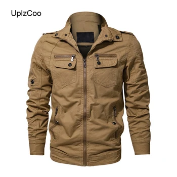 

UplzCoo Casual Men Jacket Spring And Autumn New Fashion Bomber Jacket Men Uniform Jacket Men Brand Clothing Large Size 6XL FM074